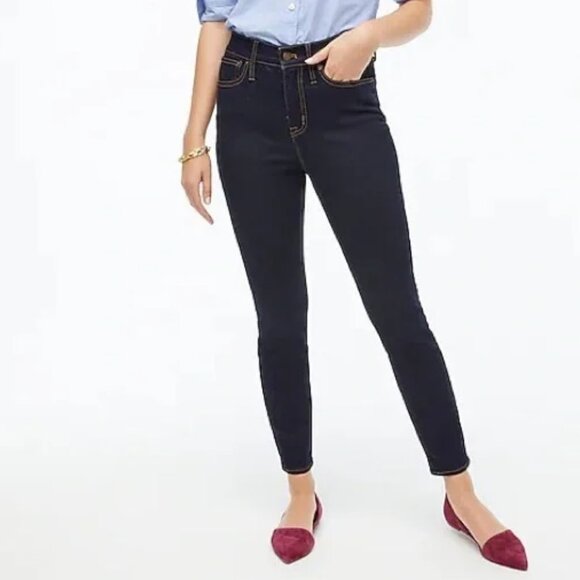 J.CREW -  Curvy 10" high rise skinny cut dark wash jeans - Picture 3 of 12